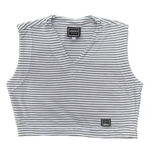 Versace Jeans Striped Crop Top